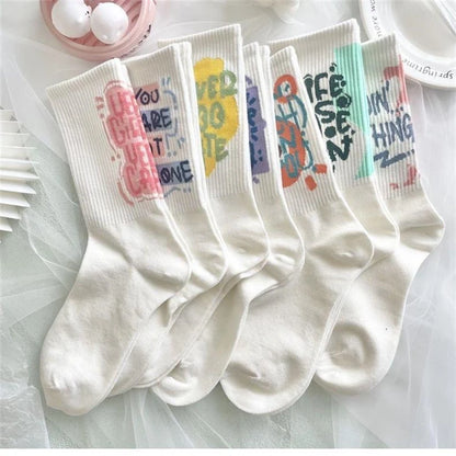 Soft Candy Colored Ladies Socks