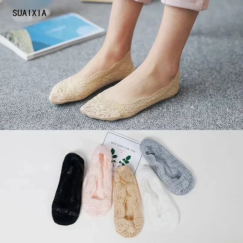 Non Slip Cotton Women's Boat Socks