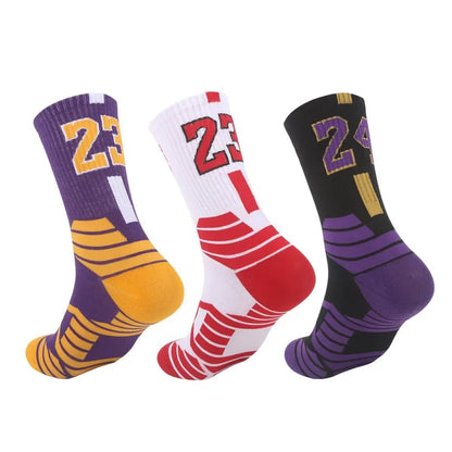 Professional Super Star Sports Basketball Socks Elite Thick Sports Running Cycling Socks Non-slip Towel Bottom Socks Stocking